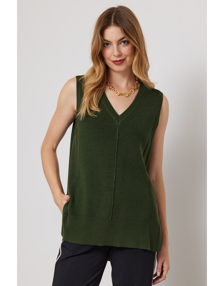Avice Knit Vest (Olive)
