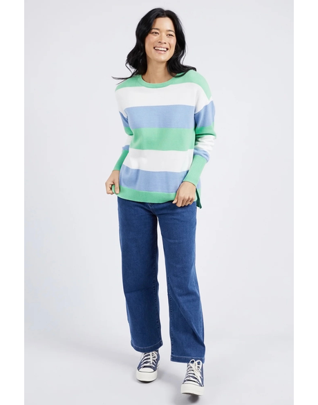 Hallie Stripe Knit (Meadow/Hydrangea/Pearl Stripe)