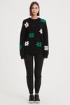 Flower Contrast Knit