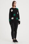 Flower Contrast Knit