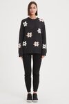 Flower Contrast Knit