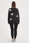 Flower Contrast Knit