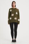 Flower Contrast Knit