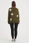 Flower Contrast Knit