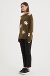 Flower Contrast Knit