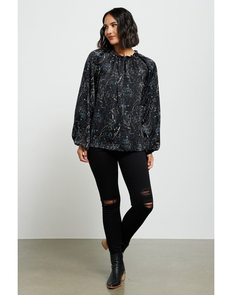 Talia Blouse (New York Print)