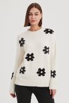 Flower Contrast Knit