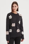 Flower Contrast Knit