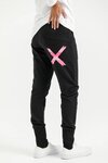 Apartment Pants (Black W/ Irregular Stripe Pink X)