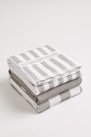 CR Stripe Australian Cotton Tea Towel Pack Of 3