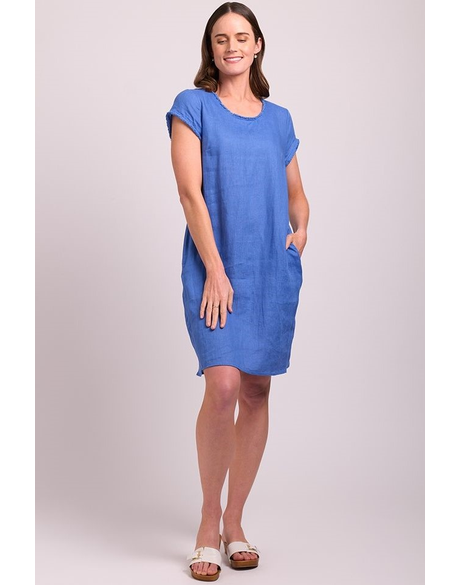 Dress - Fringe, Scoop Neck 