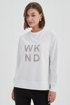 Embossed Metallic WKND Sweat
