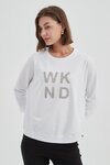 Metallic WKND Print Crew
