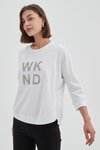 Metallic WKND Print Crew