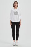 Metallic WKND Print Crew