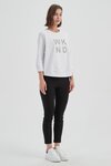 Metallic WKND Print Crew