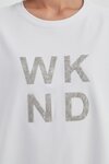 Metallic WKND Print Crew