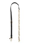Feature Strap Chain (Gold Link + Black Leaether)