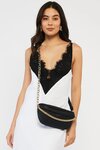 Feature Strap Chain (Gold Link + Black Leaether)