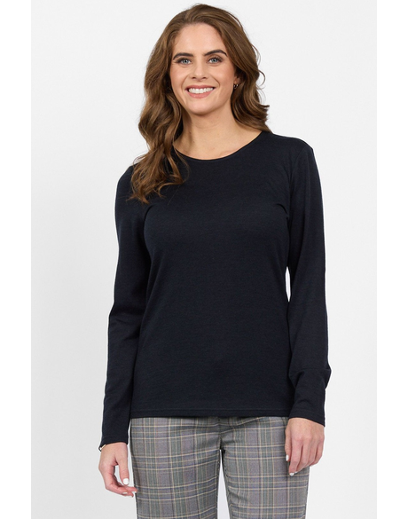 Merino Basic Long Sleeve Crew Neck Top