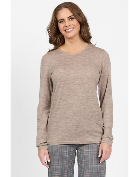 Merino Basic Long Sleeve Crew Neck Top