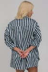Two Makes One Shirt (White Black Green Stripe)