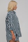 Two Makes One Shirt (White Black Green Stripe)