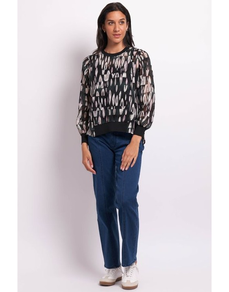 Contrast Rib Top 