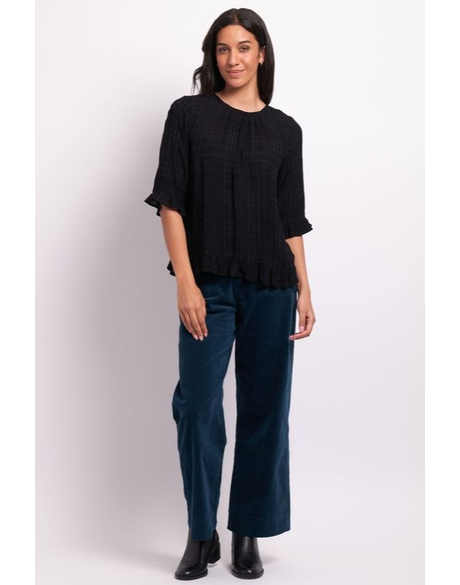 Gathered Scoop Hem Top