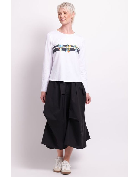 Contrast Pull On Skirt
