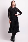 Long Sleeve, Tiered Hem Dress 