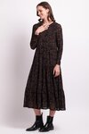 Long Sleeve, Tiered Hem Dress 