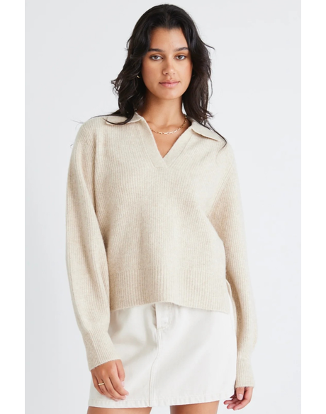 Truth Oat Collar Chunky Knit Jumper