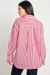 You Got This Red Stripe Oversized Shirt