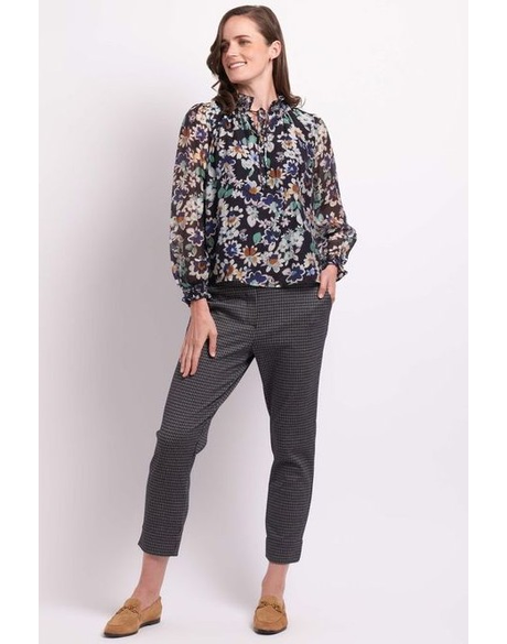 Shirred Long Sleeve Blouse