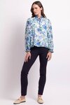 Shirred Long Sleeve Blouse