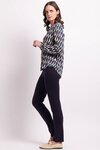 Ruffle Neck, Elastic Cuff Blouse 