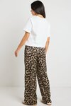 Townie Animal Satin Tape Side Elastic Waist Pants 