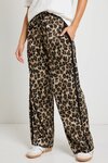 Townie Animal Satin Tape Side Elastic Waist Pants 