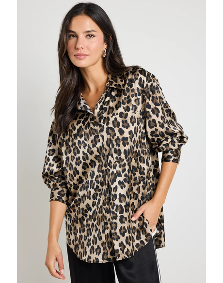 Felix Animal Satin Oversized Shirt