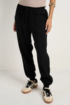 New Warrior Black Relaxed Drapey Drawstring Cuff Pant