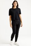 Apartment Pants (Black w Orchid Damask X)