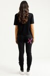 Apartment Pants (Black w Orchid Damask X)