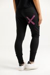 Apartment Pants (Black w Orchid Damask X)