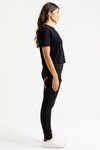 Apartment Pants (Black w Orchid Damask X)