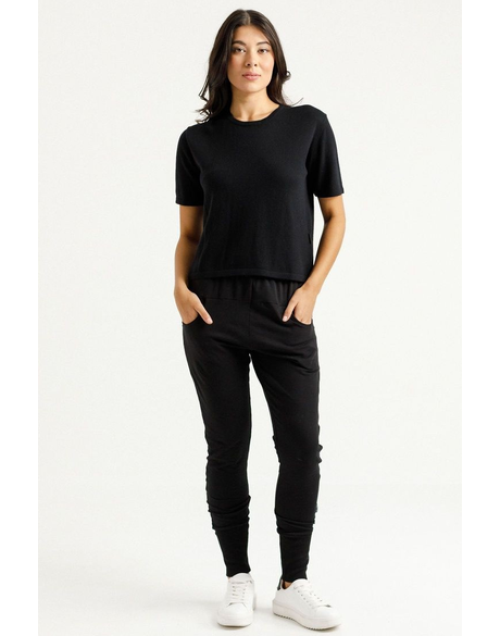 Apartment Pants (Black w Orchid X)