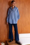 Two Makes One Shirt (Blue with White Stripe)