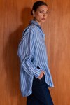 Two Makes One Shirt (Blue with White Stripe)