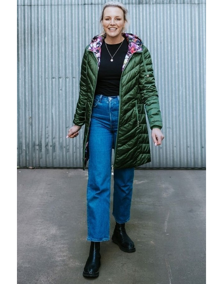 Arnie Reversible Coat (Cypress/Purple Fleur)
