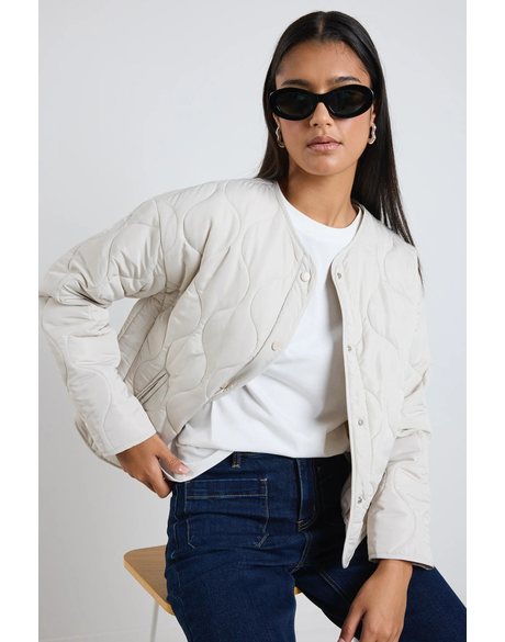 Apex Putty Collarless Puffer Jacket